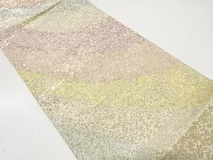 アンティーク　のり散らし模様織り出し暈し袋帯(材料)